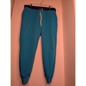 Figs Zamora Jogger Scrub Bottoms Women's Teal PO#3675 L